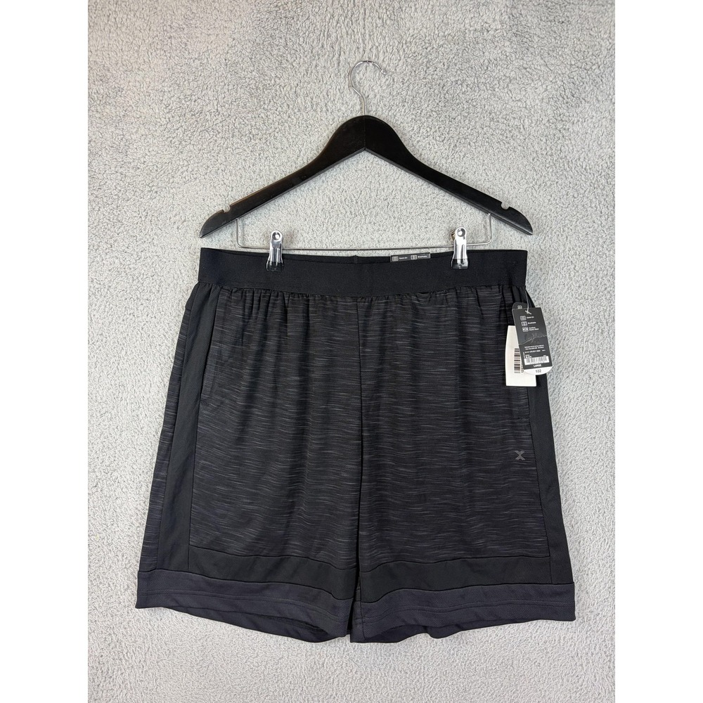 Xersion Basketball Shorts Mens Large Black Quick Dry Elastic Waist 10 Inseam New
